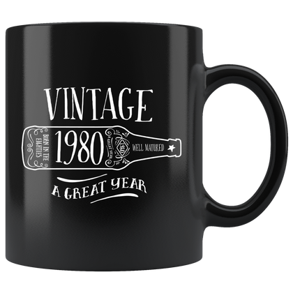 Vintage 1980 - Black Mug