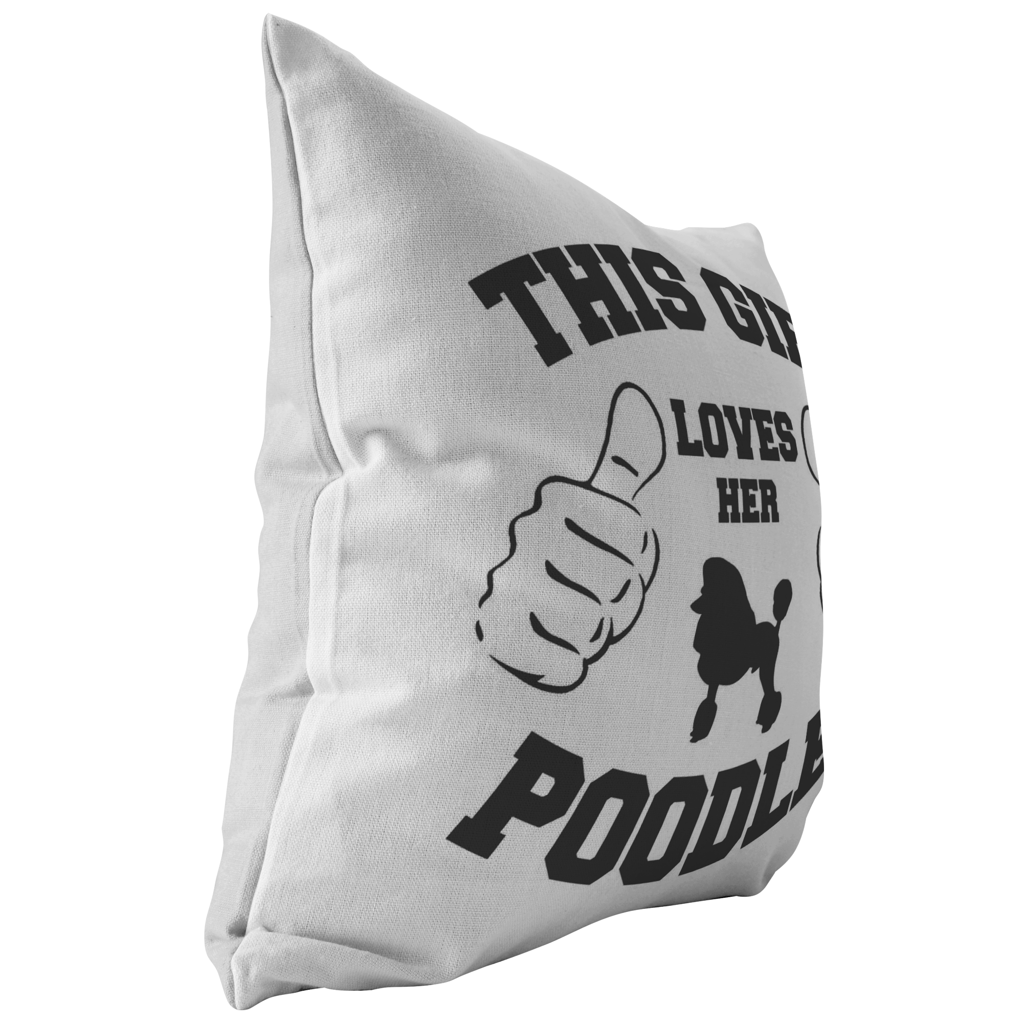 This girl loves her poodle - Pillow