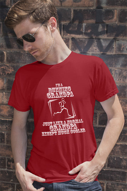FunkyShirty Im a Running Grandpa Just Like a normal Grandpa Except much Cooler  Creative Design - FunkyShirty