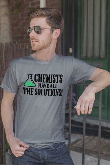 FunkyShirty Chemists have All The Solutions! (Men)  Creative Design - FunkyShirty