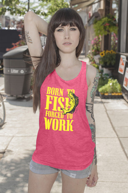 FunkyShirty Born to Fish (Women)  Creative Design - FunkyShirty