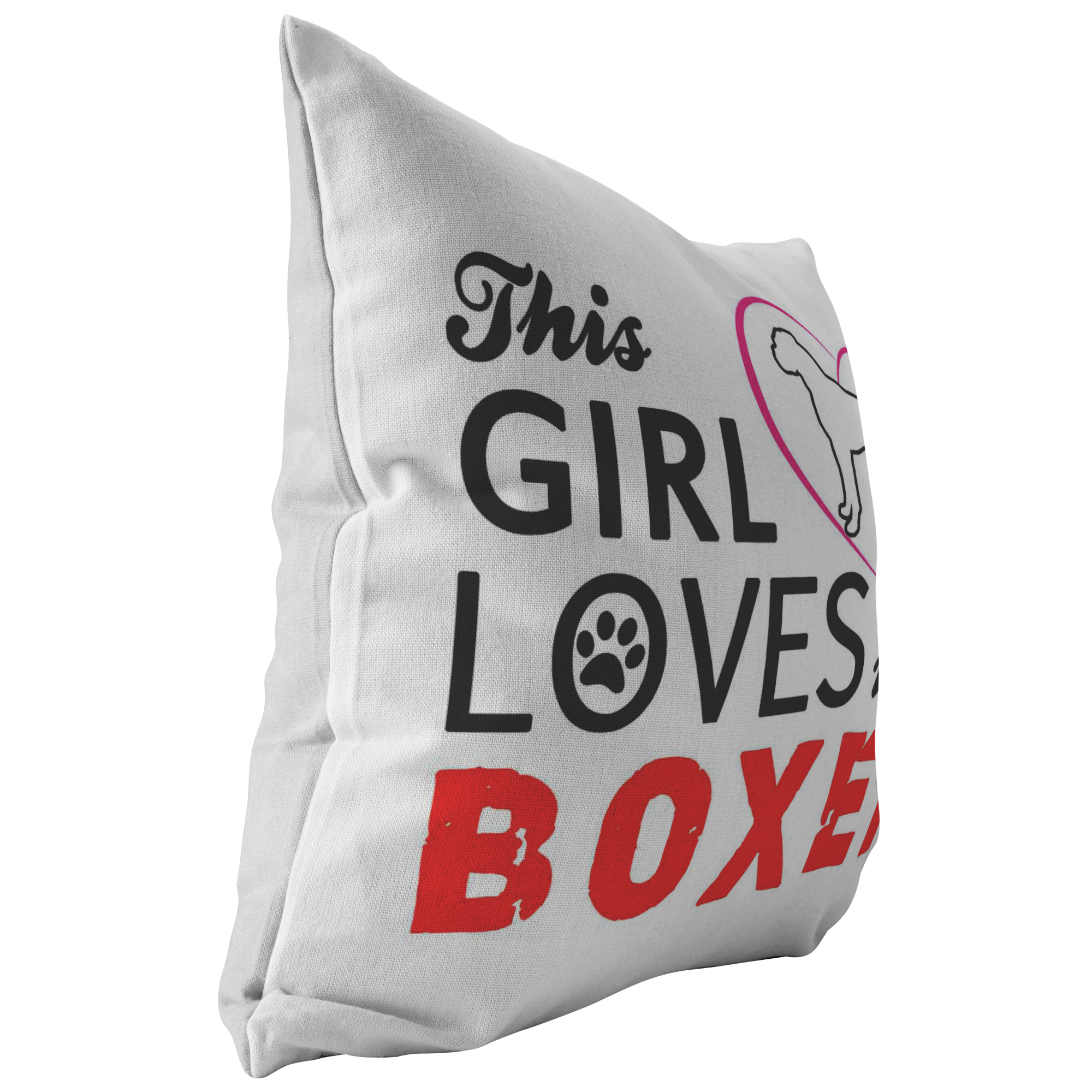 This Girl Loves her BOXER - Pillow