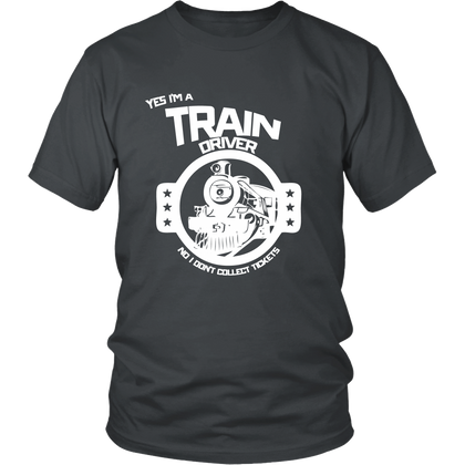FunkyShirty Train Driver no i Don't Collect Tickets (Men)  Creative Design - FunkyShirty
