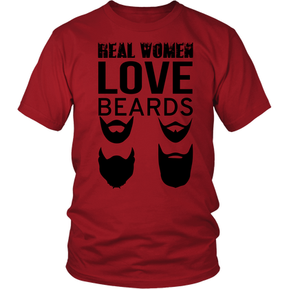 FunkyShirty Real Women Love Beards  Creative Design - FunkyShirty