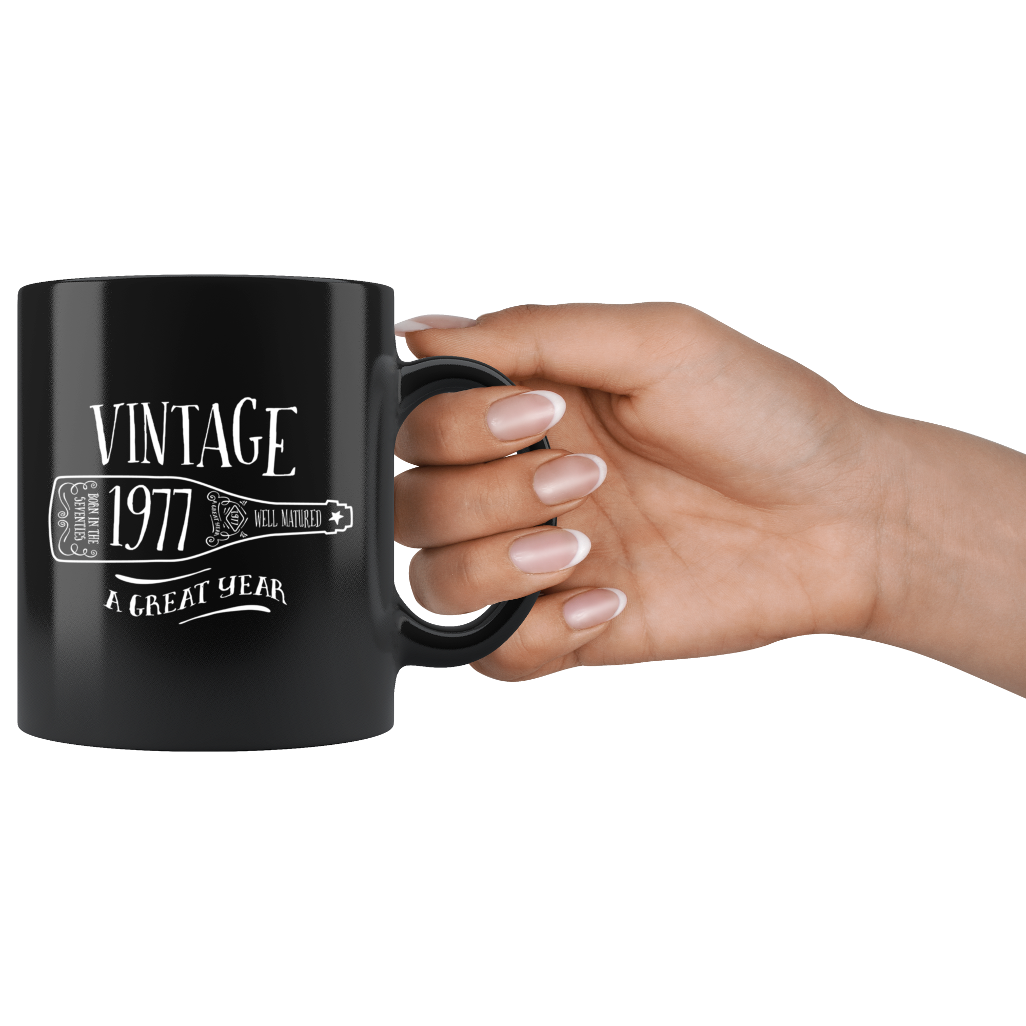 Vintage 1977 - Black Mug