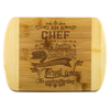 I am CHEF - Round Edge Wood Cutting Board