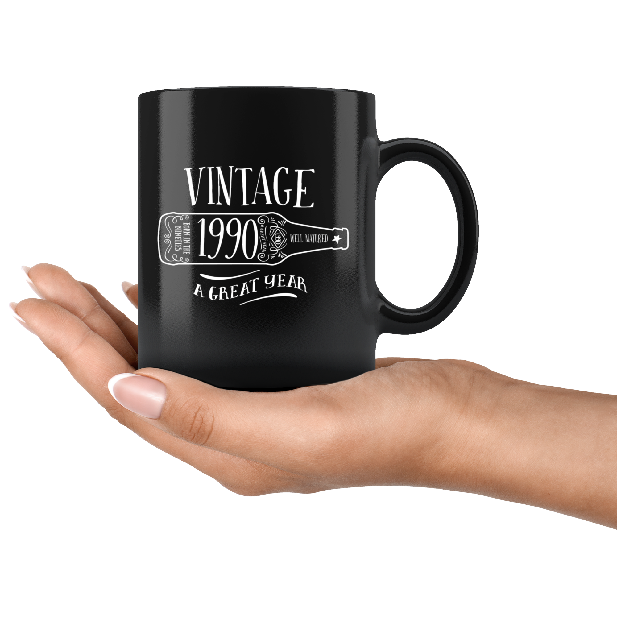 Vintage 1990 - Black Mug
