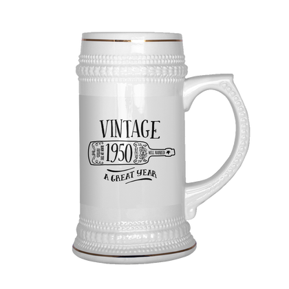 FunkyShirty Vintage 1950 - Beer Stein  Drinkware - FunkyShirty
