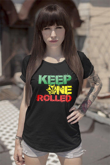FunkyShirty Keep One Rolled (Women)  Creative Design - FunkyShirty