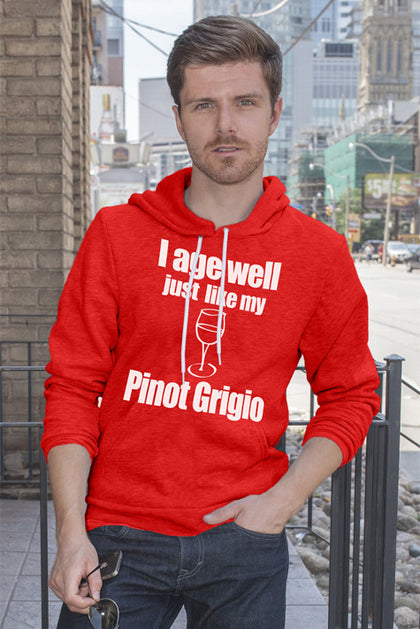 FunkyShirty I age Well just Like my Pinot Grigio (Men)  Creative Design - FunkyShirty