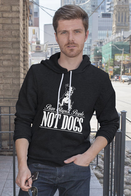 FunkyShirty Ban stupid People Not dogs Men)  Creative Design - FunkyShirty