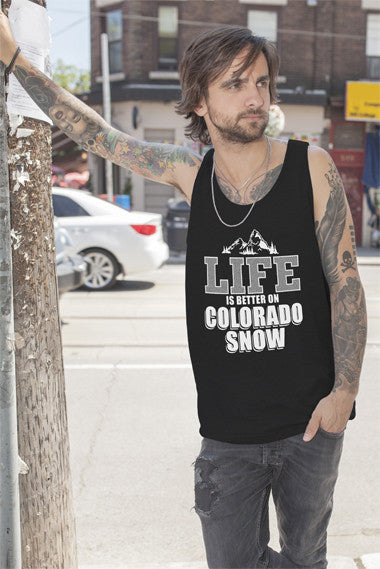 FunkyShirty Life Is Better on Colorado Snow (Men)  Creative Design - FunkyShirty