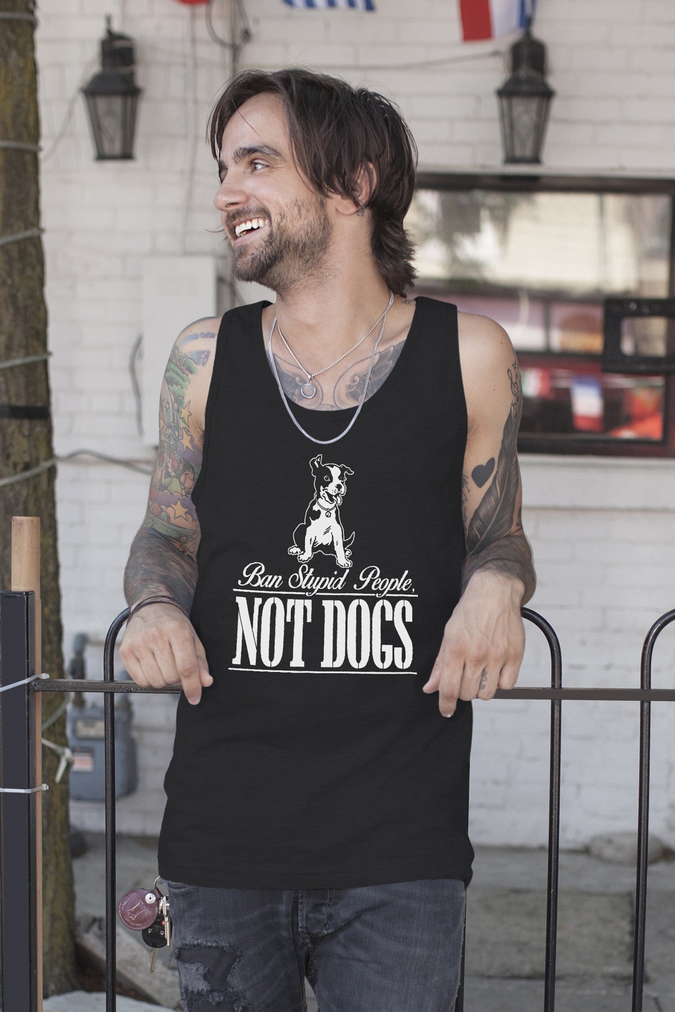 Ban stupid People Not dogs Men)