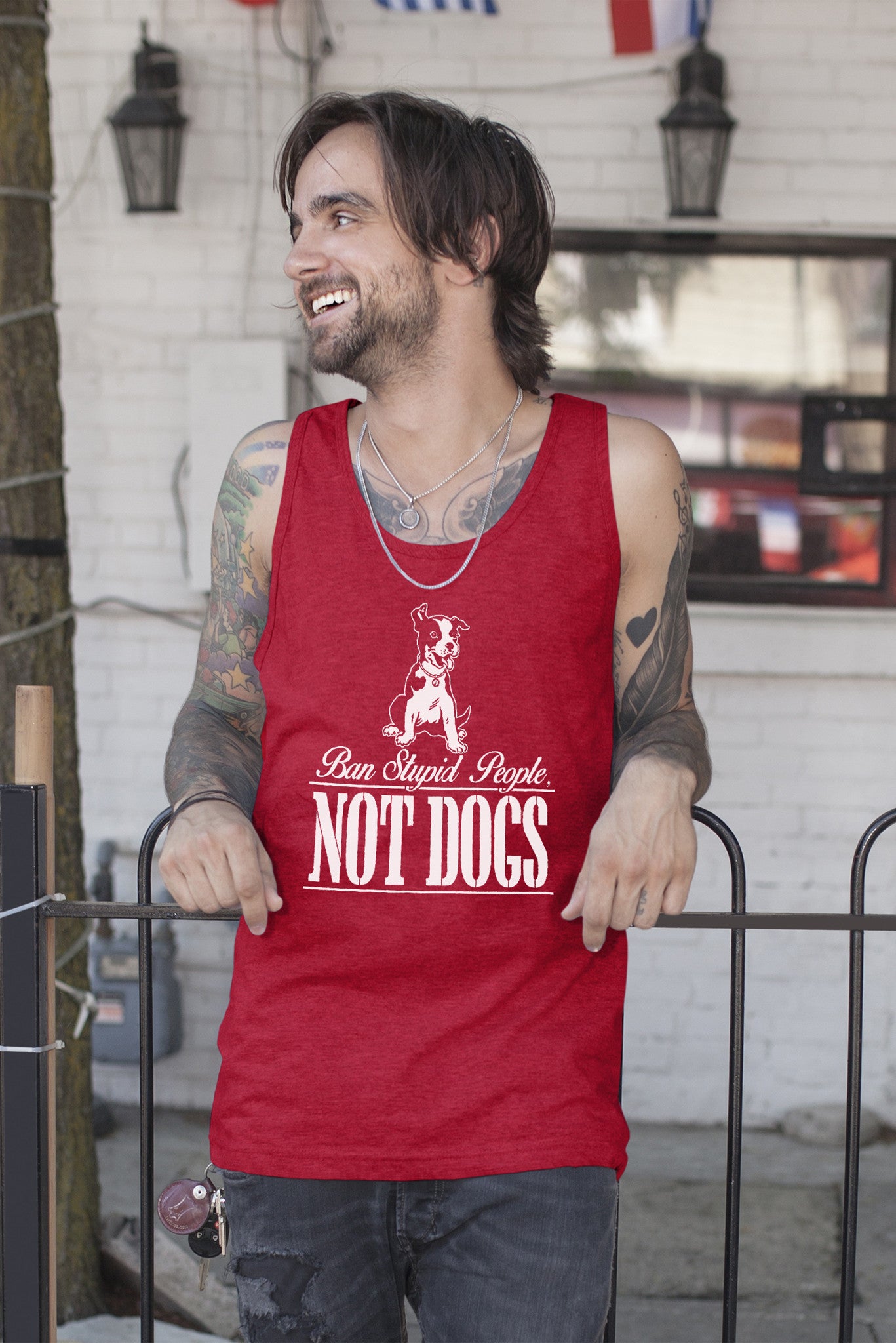 Ban stupid People Not dogs Men)