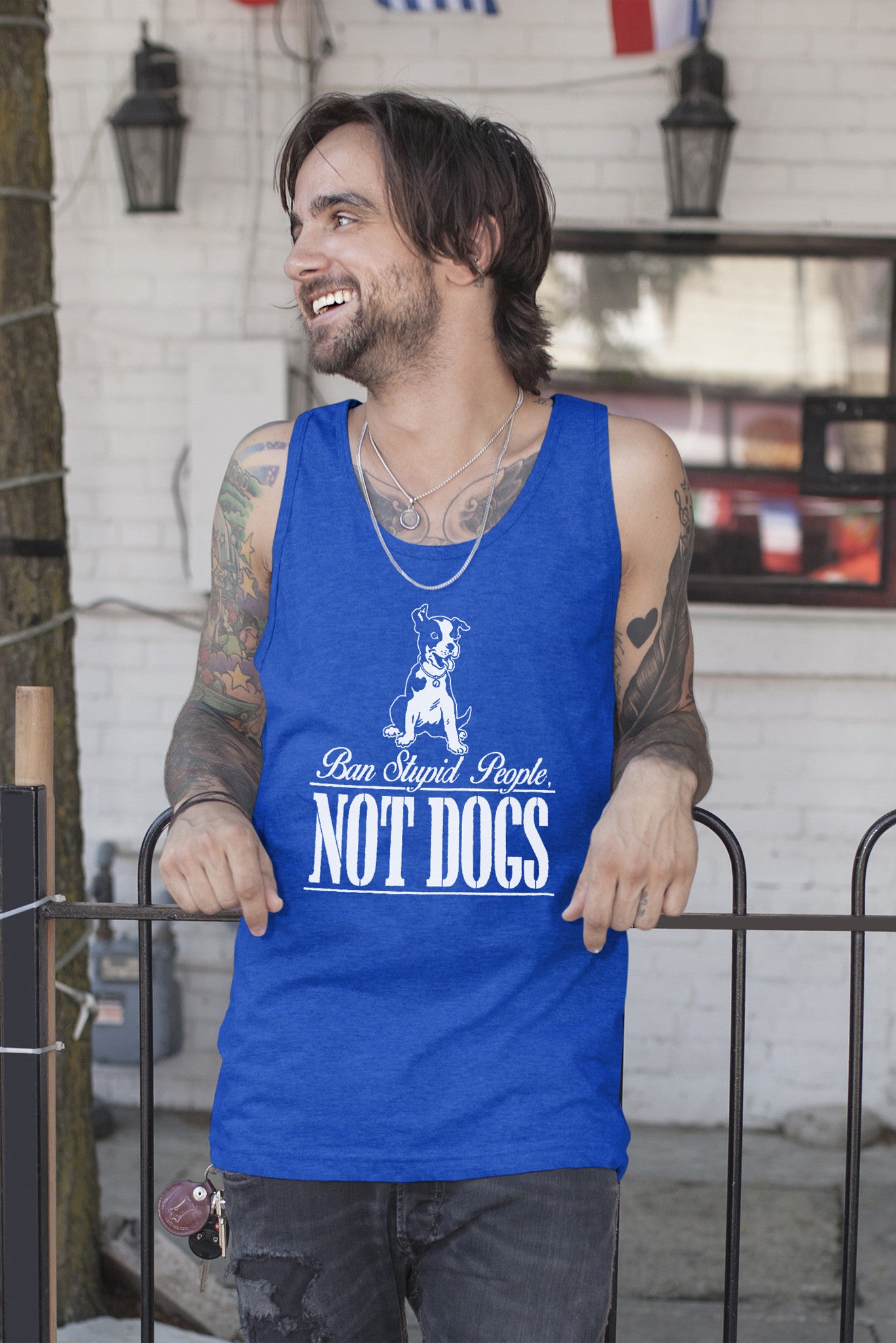 Ban stupid People Not dogs Men)