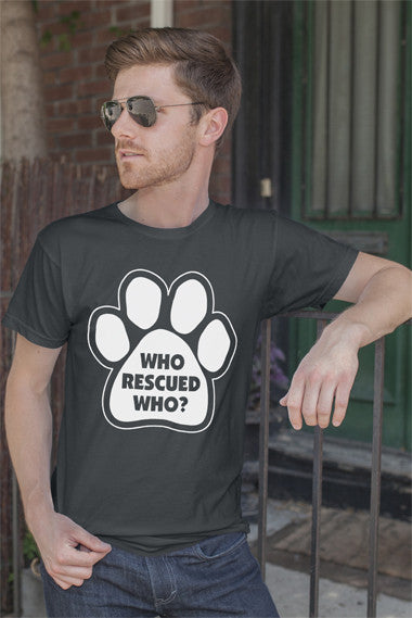 FunkyShirty Who Rescued Who? (Men)  Creative Design - FunkyShirty