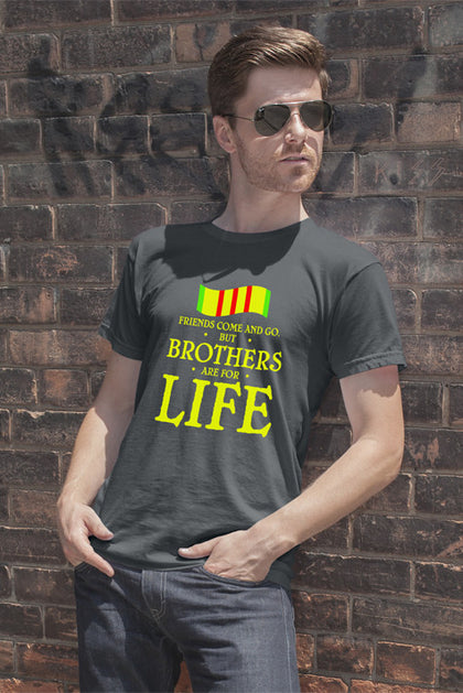 FunkyShirty Friends come and Go but Brothers are for Life (Men)  Creative Design - FunkyShirty