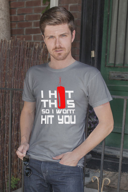 FunkyShirty I HIt This so I Wont Hit You (Men)  T-shirt - FunkyShirty