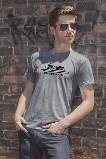 FunkyShirty Installing Design Degree Please Wait.. (Men)  Creative Design - FunkyShirty