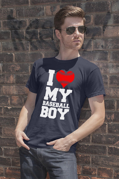 FunkyShirty I Love my Baseball Boy (Men)  Creative Design - FunkyShirty