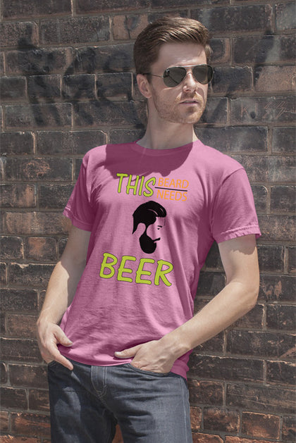 FunkyShirty This Beard Needs Beer  Creative Design - FunkyShirty