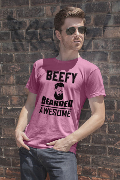 FunkyShirty Beefy Bearded Awesome  Creative Design - FunkyShirty