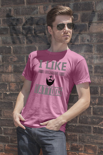 FunkyShirty I Liked Beards Tattoos  Creative Design - FunkyShirty