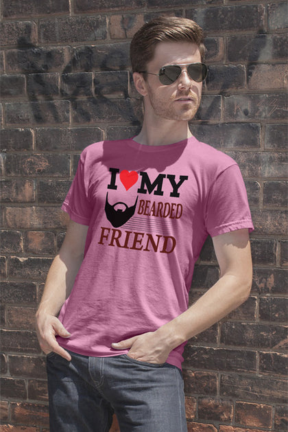 FunkyShirty I Love My Bearded Friend  Creative Design - FunkyShirty