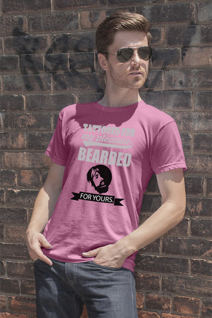 FunkyShirty Tattooed for my Pleasure Bearded For Yours  Creative Design - FunkyShirty