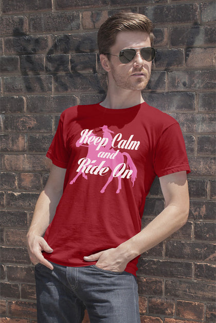 FunkyShirty Keep Calm and Ride On (MEN)  Creative Design - FunkyShirty