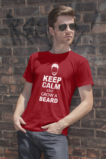 FunkyShirty Keep Calm And Grow a Beard  Creative Design - FunkyShirty