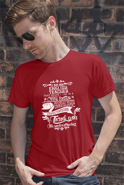 FunkyShirty English Teacher (Men)  Creative Design - FunkyShirty