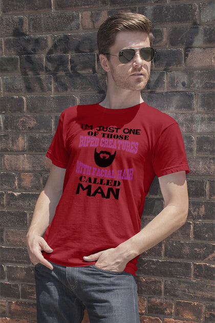 FunkyShirty Biped Creatures with Facial Hair Called Man  Creative Design - FunkyShirty