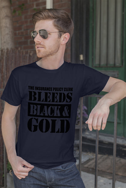 FunkyShirty Bleeds Black and Gold (Men)  Creative Design - FunkyShirty