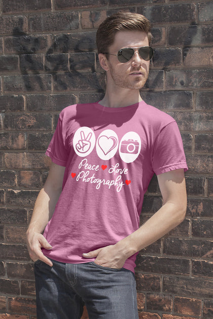 FunkyShirty Peace Love Photography (Men)  Creative Design - FunkyShirty