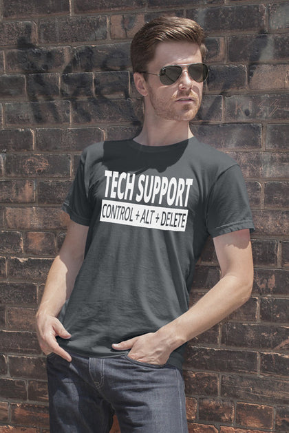 FunkyShirty Tech Support (Men)  Creative Design - FunkyShirty