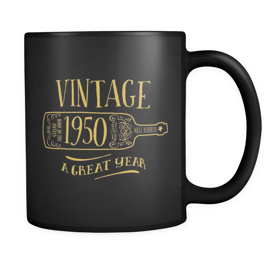 Vintage 1950 - Black Mug