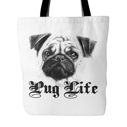 FunkyShirty Pug Life - Tote Bag  Tote Bags - FunkyShirty