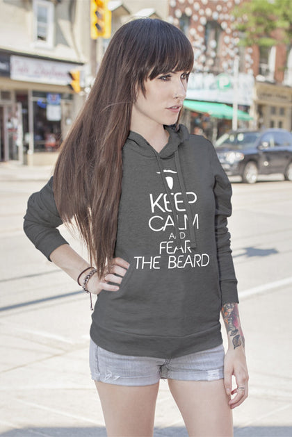 FunkyShirty Keep Calm and Fear the Beard (Women)  Creative Design - FunkyShirty