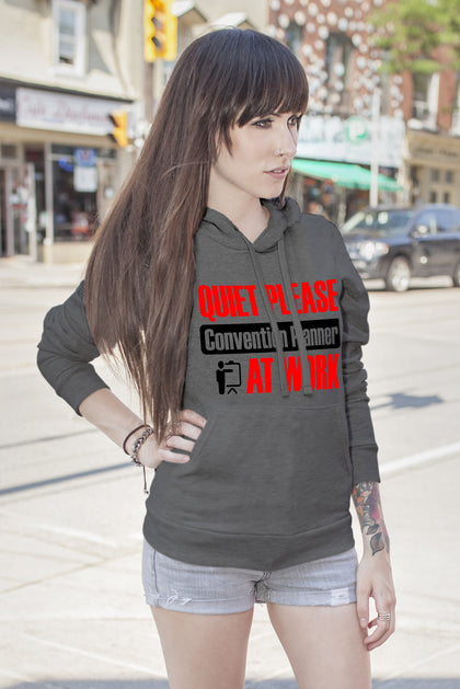 FunkyShirty Quiet Please Convention Planner at Work (Women)  Creative Design - FunkyShirty