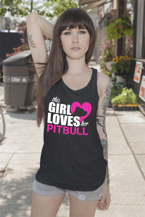 This girl Loves her Pitbull