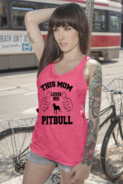 FunkyShirty This mom loves her Pitbull  Creative Design - FunkyShirty