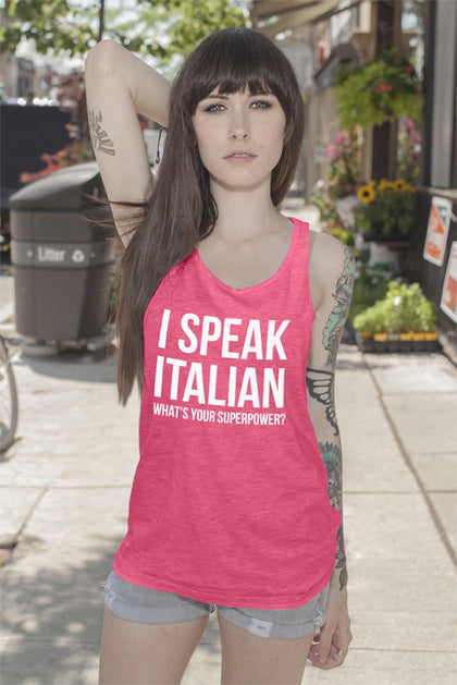 FunkyShirty I Speak Italian what's your Superpower (Women)  Creative Design - FunkyShirty