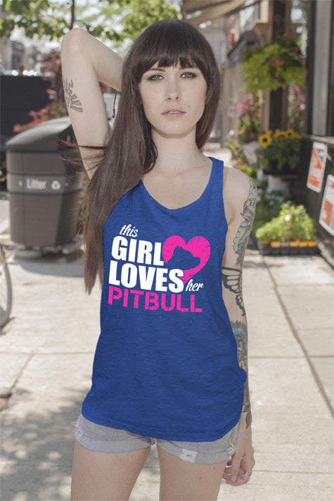 This girl Loves her Pitbull