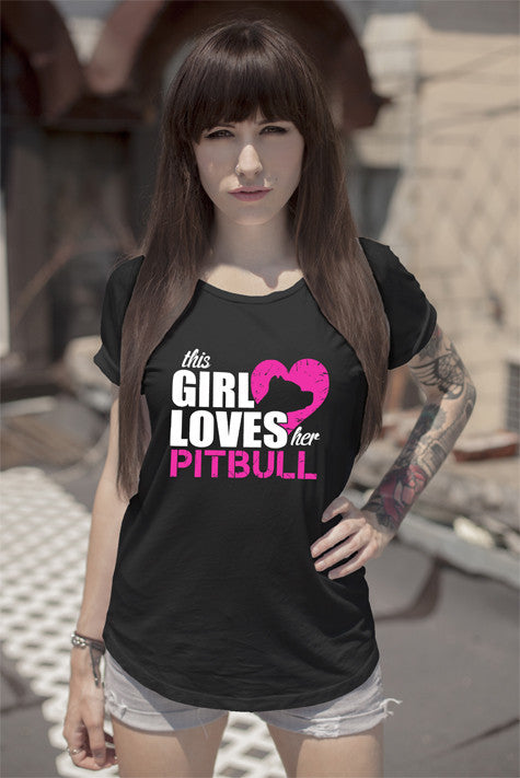 This girl Loves her Pitbull