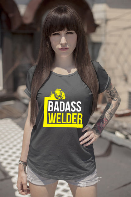 FunkyShirty Badass Welder (Women)  Creative Design - FunkyShirty