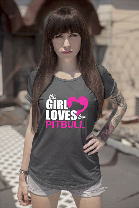 This girl Loves her Pitbull