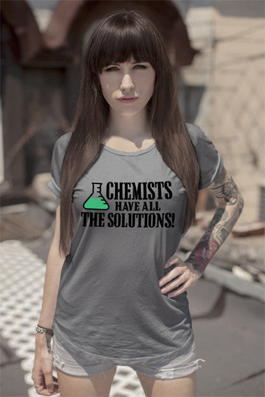 FunkyShirty Chemists have All The Solutions! (Women)  Creative Design - FunkyShirty