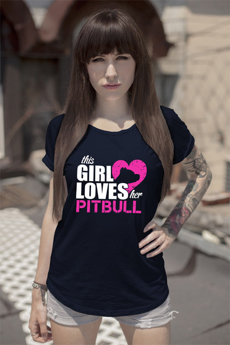 This girl Loves her Pitbull