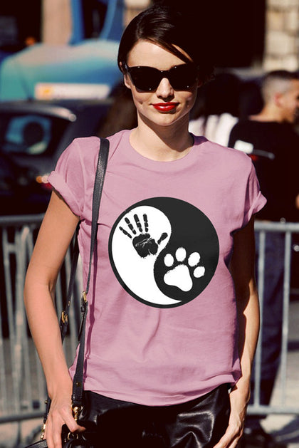 FunkyShirty Hand Paw Yin & Yang (WOMEN)  Creative Design - FunkyShirty